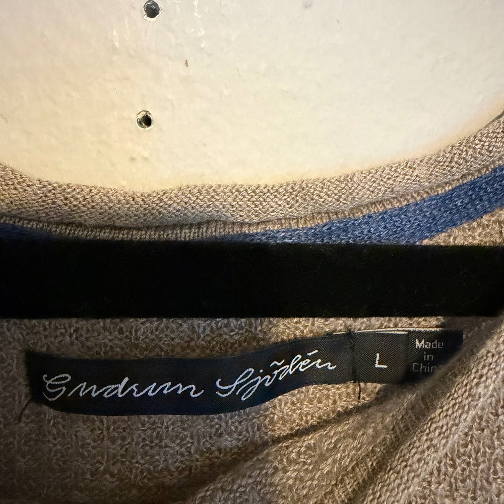 Gudrun Sjoden Linen lightweight top tan large lagenlook minimalist‎ casual boho - Picture 3 of 4